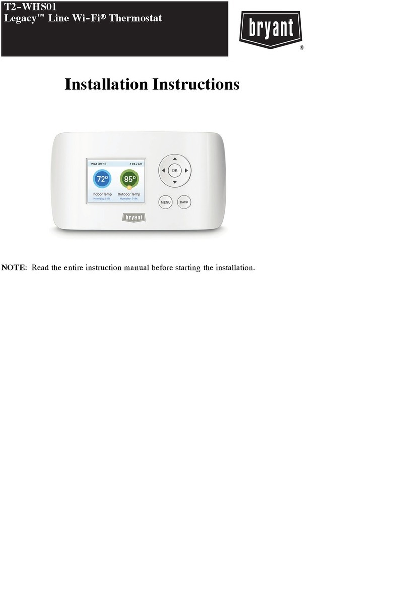 Bryant T2--WHS01 User manual