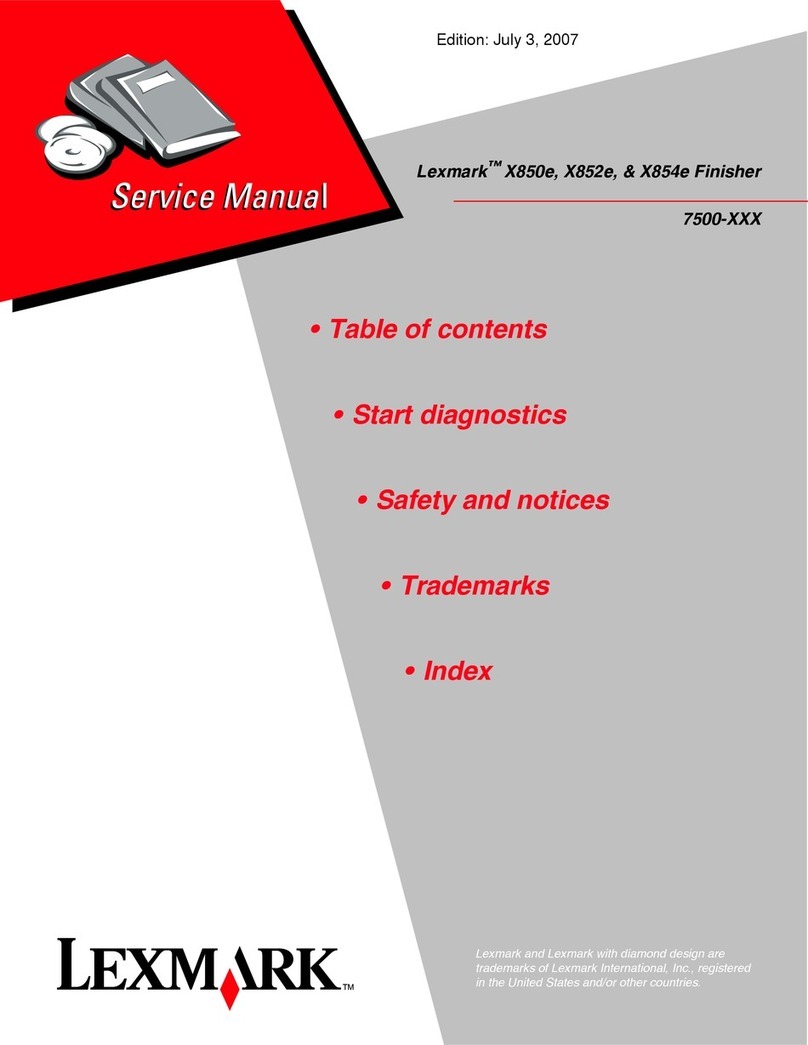 Lexmark X850e Service manual