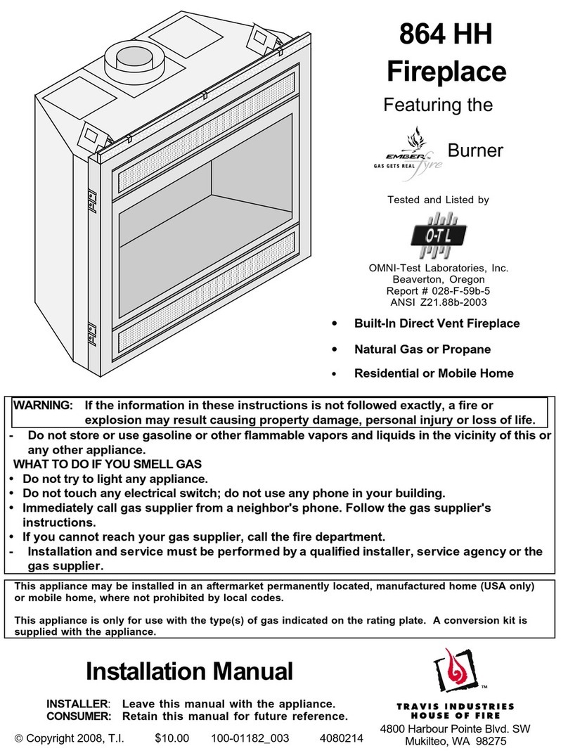 Travis Industries 864 HH User manual