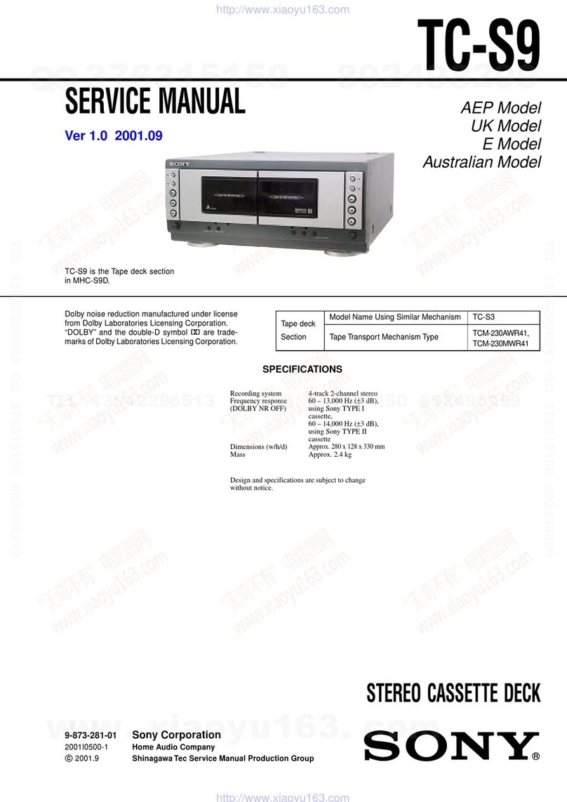 Sony TC-S9 Service manual