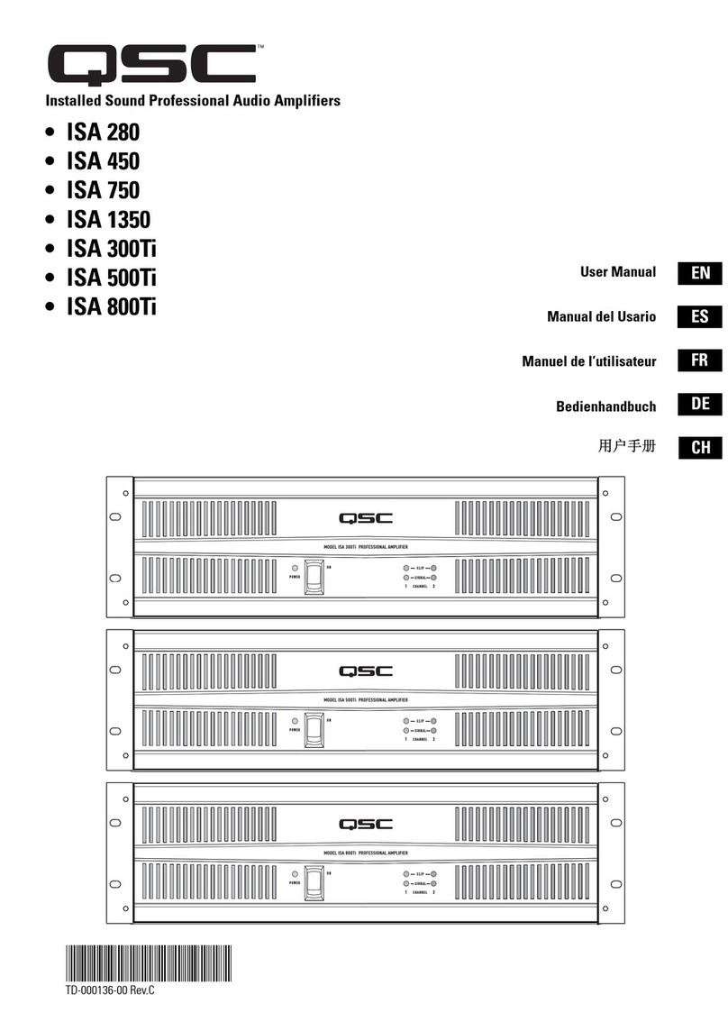 QSC ISA 280 User manual