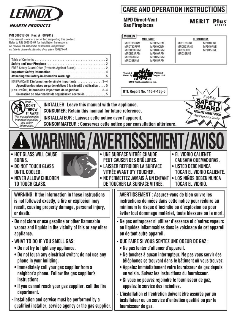 Lennox MPDT33RNM User manual