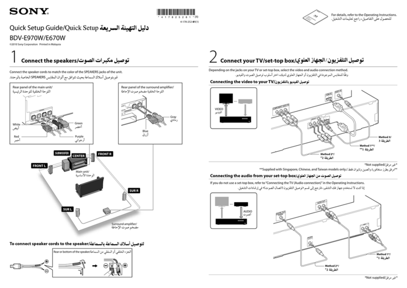Sony BDV-E970W User manual