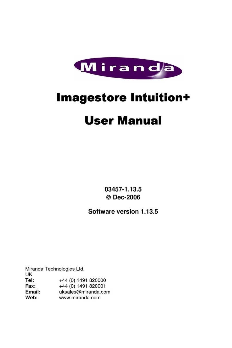Miranda Imagestore Intuition+ User manual