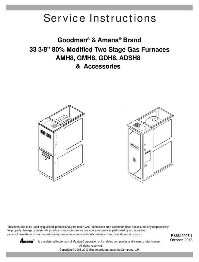 Goodman Amana AMH8 Operating instructions Goodman Amana AMH8 Operating instructions