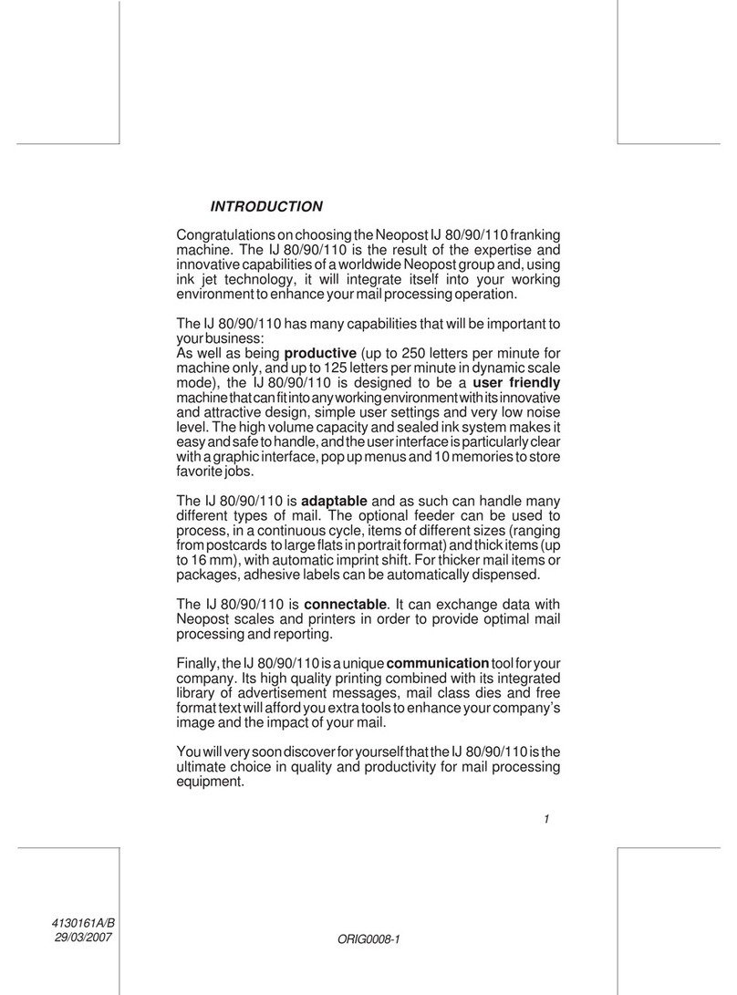 Neopost IJ 80 user manual