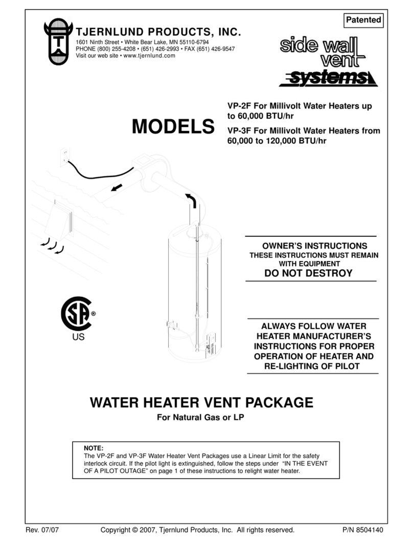 TJERNLUND VP-2F Owner's instructions