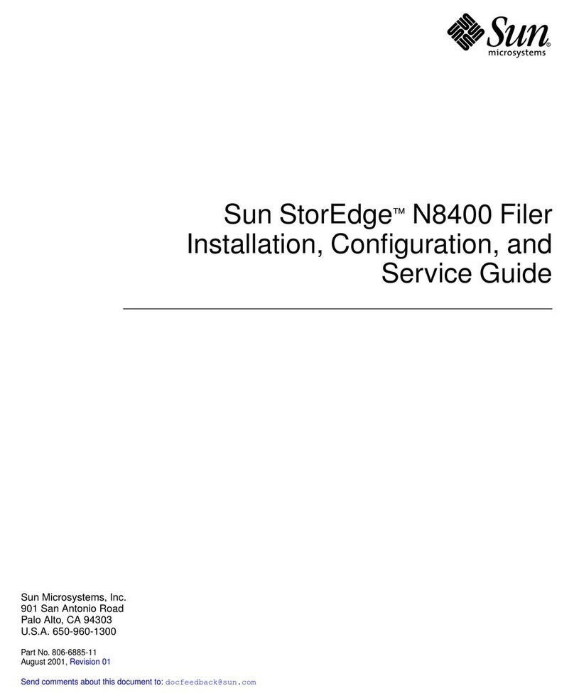 Sun Microsystems StorEdge N8400 Installation, configuration, and service guide Sun Microsystems StorEdge N8400 Installation, configuration, and service guide