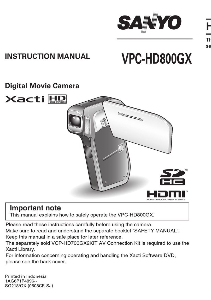 Sanyo Xacti VPC-HD800GX User manual Sanyo Xacti VPC-HD800GX User manual