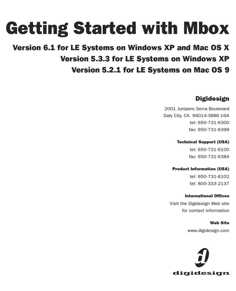 DigiDesign Mbox User manual