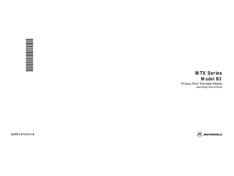 Motorola B3 MTX Series User manual