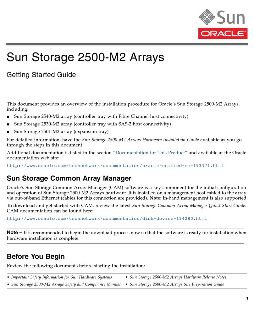 Sun Oracle Sun Storage 2500-M2 Arrays Getting started guide