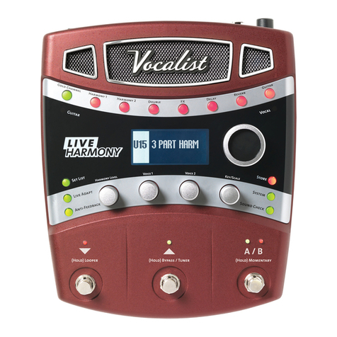 Vocalist Live Harmony owner's manual