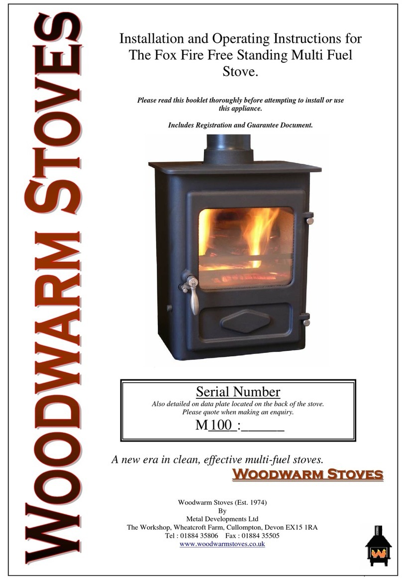 Woodwarm Stoves Fox Fire Installation and operating instructions Woodwarm Stoves Fox Fire Installation and operating instructions