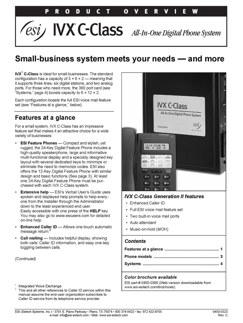 ESI IVX C-Class Operating and safety instructions