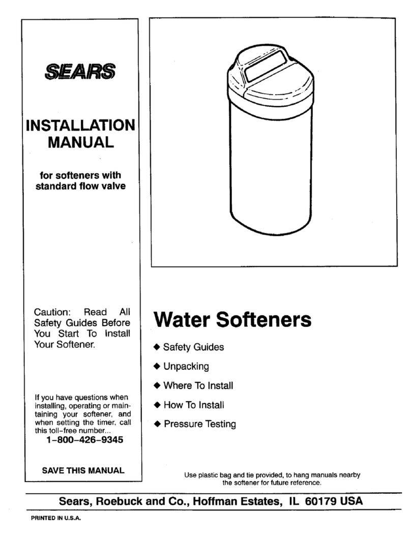 Sears Water Softener installation manual