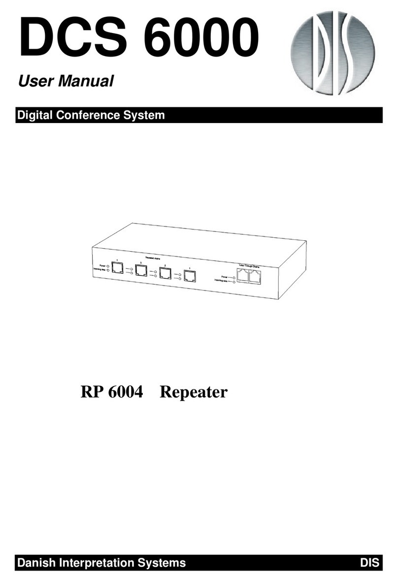 Danish Interpretation Systems DCS 6000 User manual
