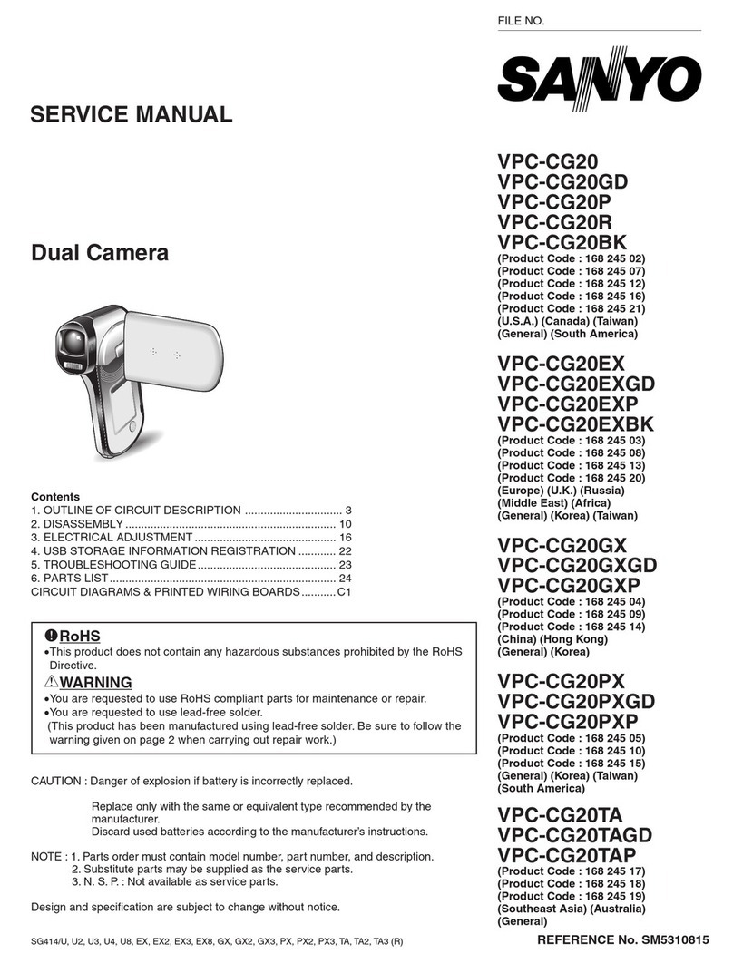 Sanyo VPC-CG20 - Full HD 1080 Video User manual