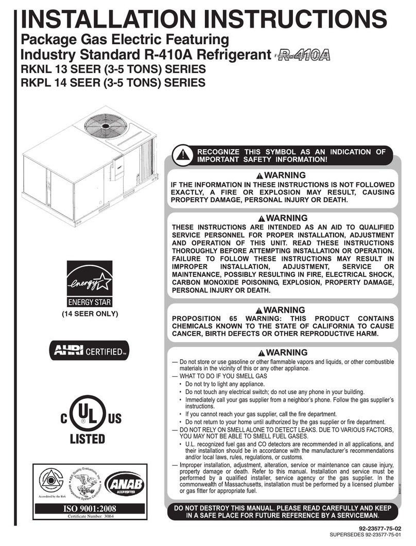 Rheem RKNL 13 Seer Series User manual