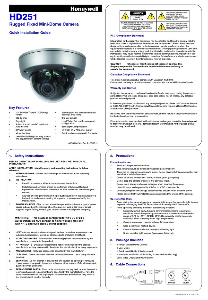 Honeywell HD251 User manual