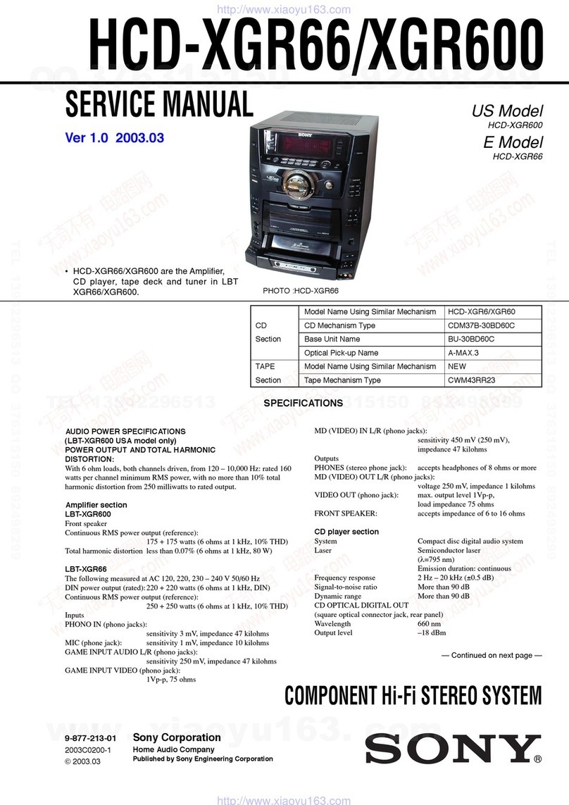 Sony HCD-XGR66 User manual