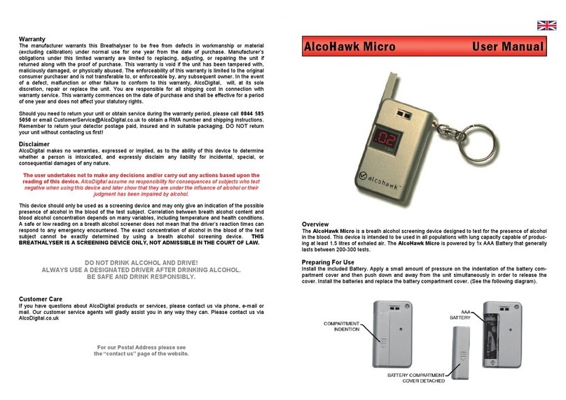AlcoDigital AlcoHawk Micro User manual