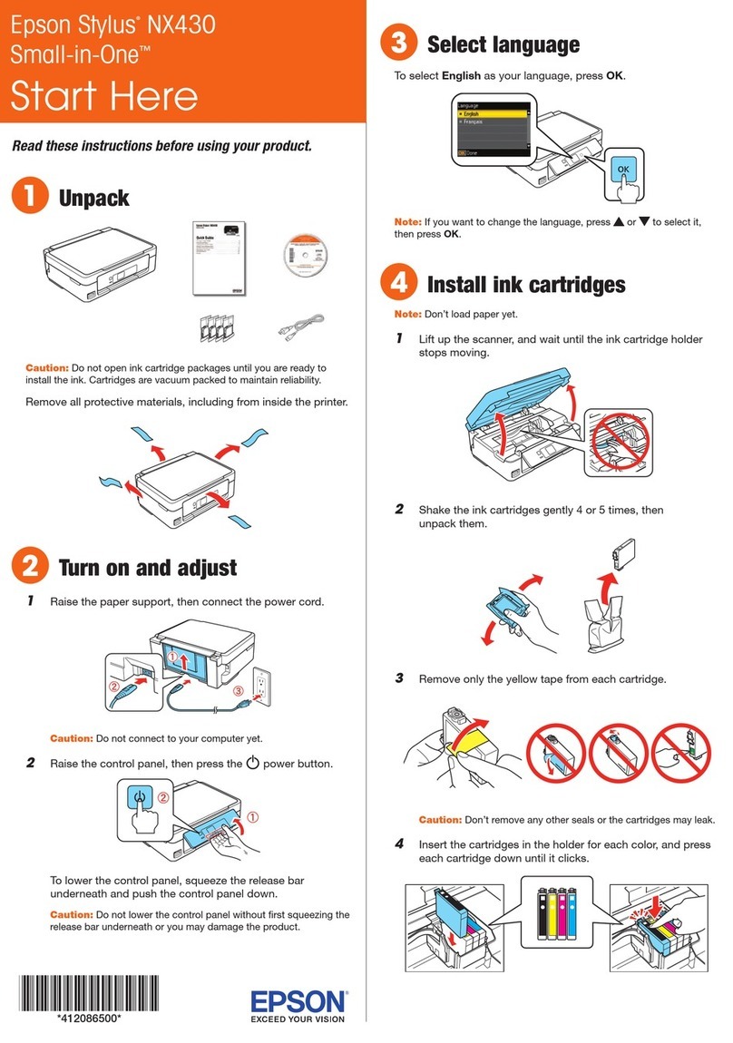Epson Stylus NX430 Small-in-One User manual