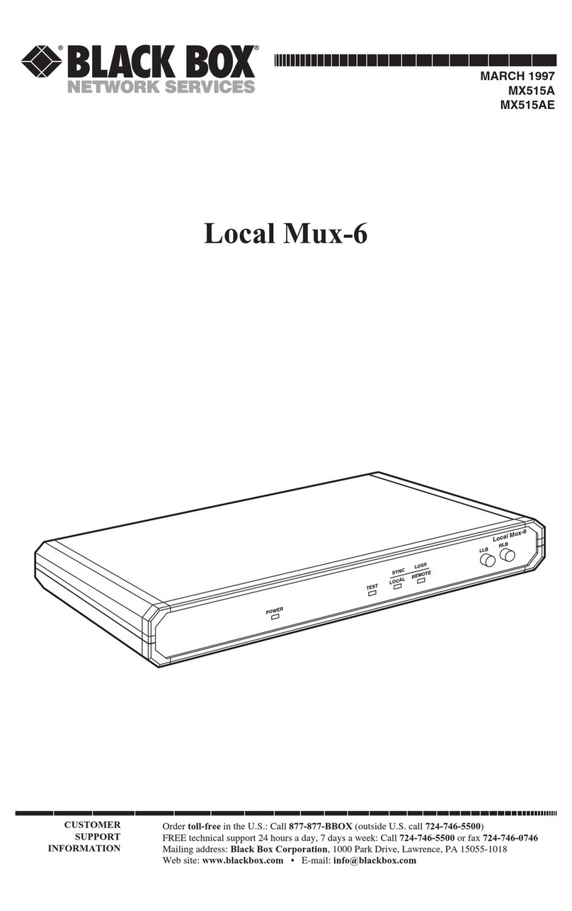 Black Box Local Mux-6 User manual