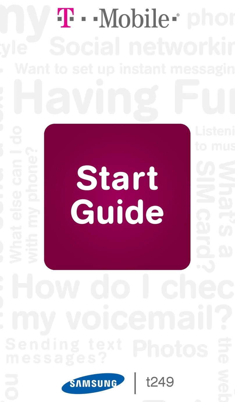 Samsung T-Mobile t249 Start guide