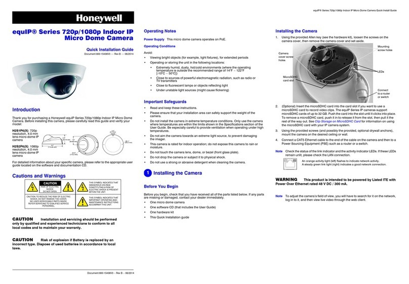 Honeywell equIP H2S1P6X User manual