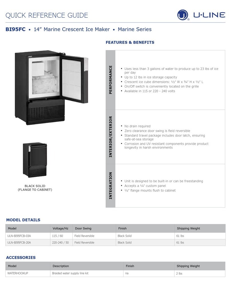 U-Line BI95FC User manual