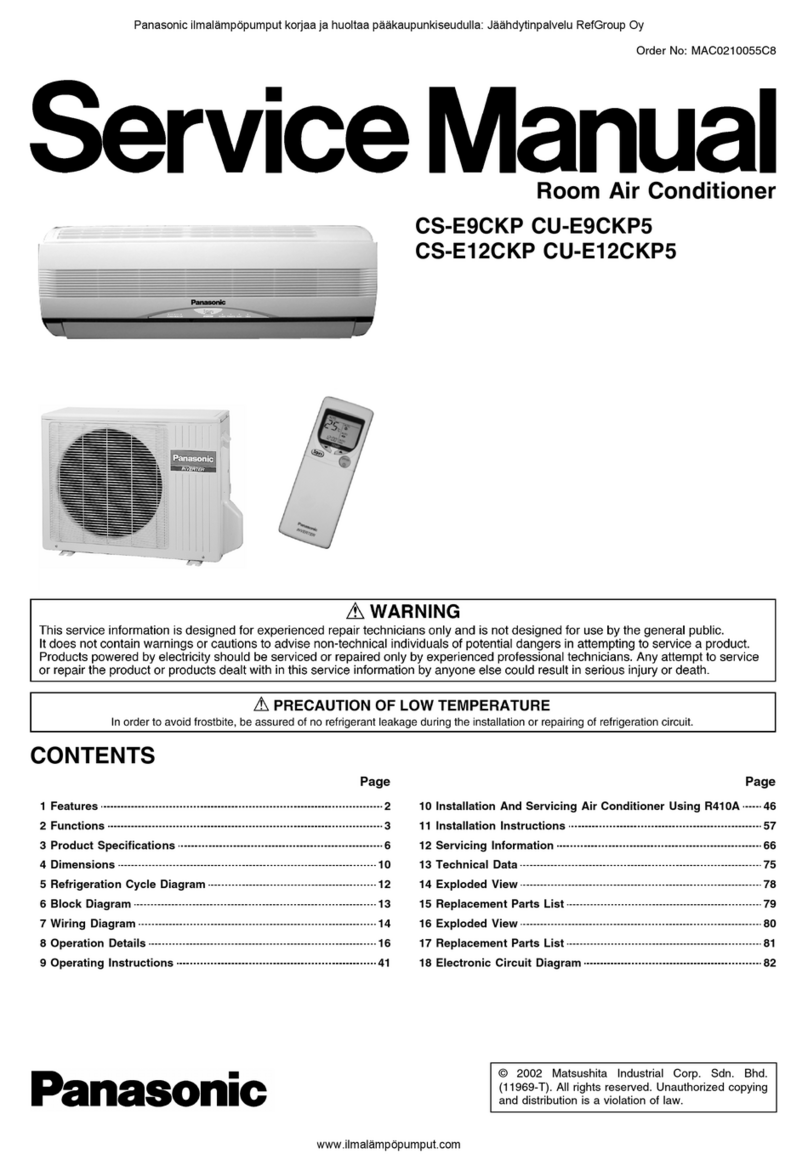 Panasonic CS-E9CKP User manual