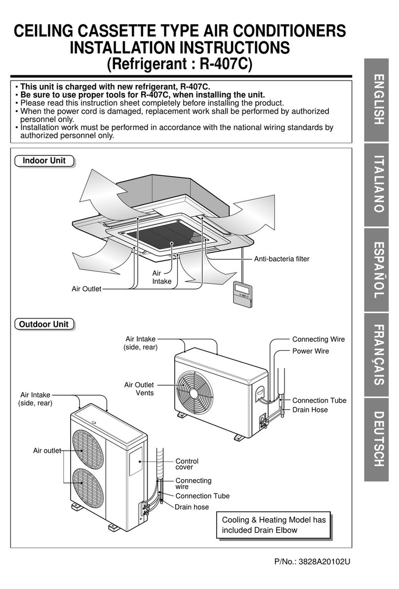 LG CEILING CASSETTE TYPE AIR CONDITIONERS User manual