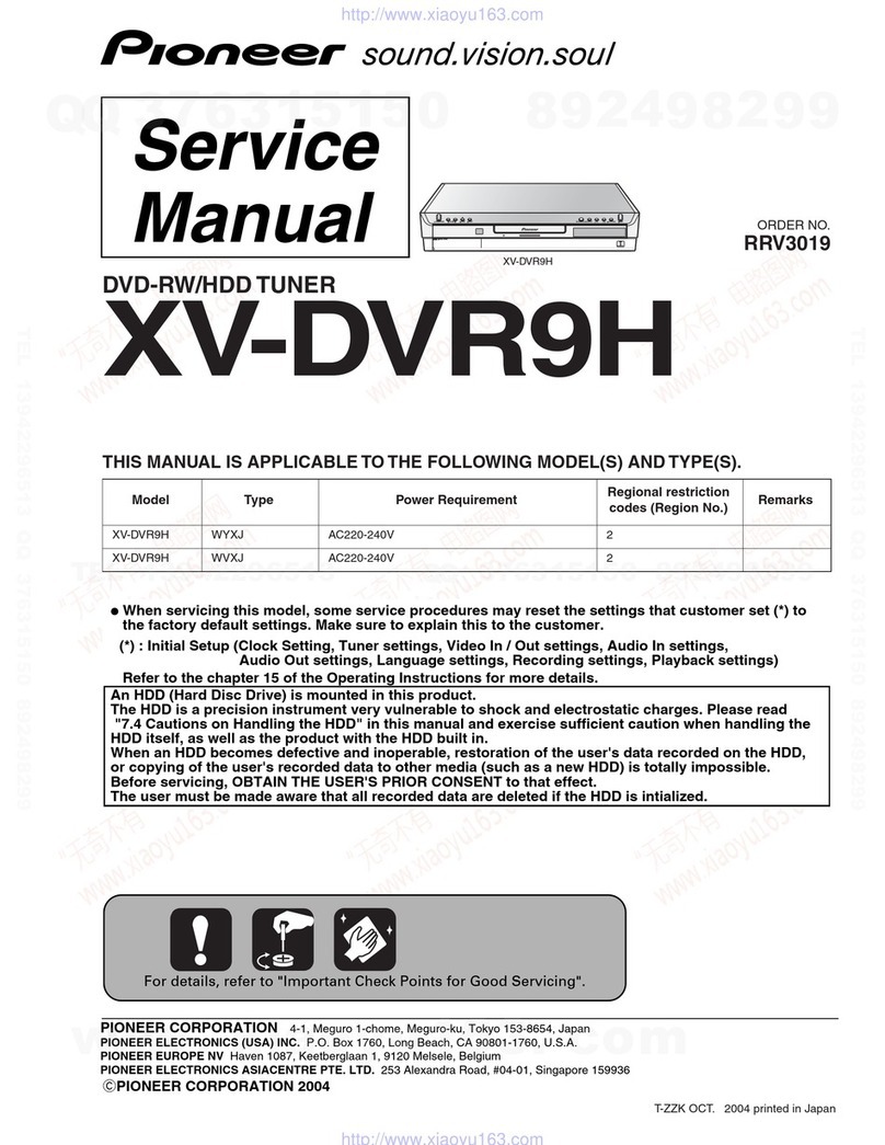Pioneer XV-DVR9H User manual
