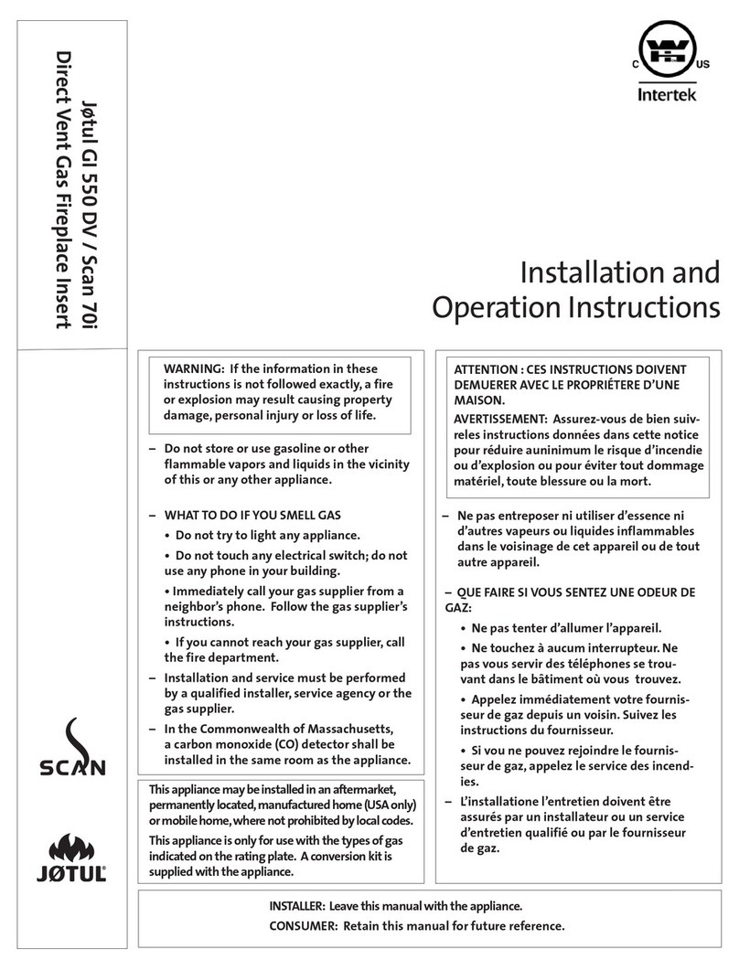 Jøtul GI 550 DV Installation and operation instructions Jøtul GI 550 DV Installation and operation instructions