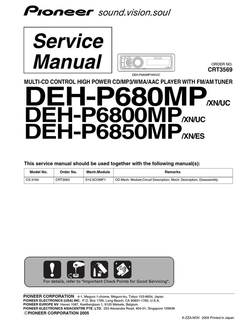 Pioneer Super Tuner IIID DEH-P680MP User manual