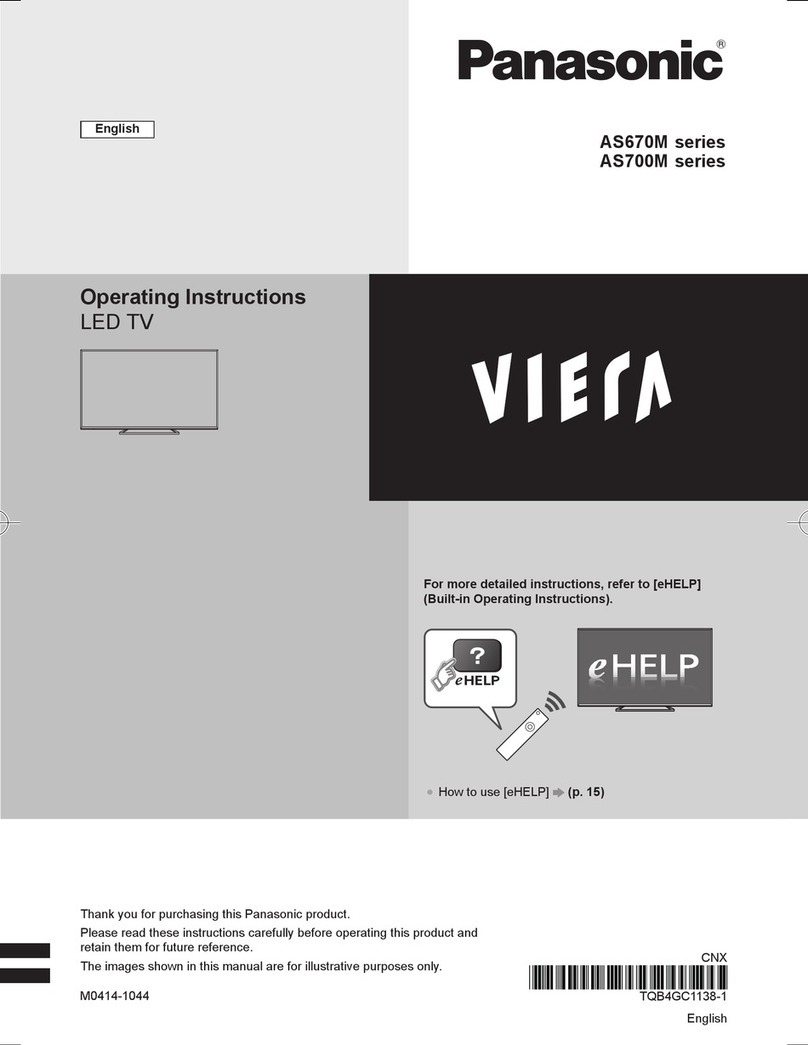Panasonic Viera AS670M series operating instructions