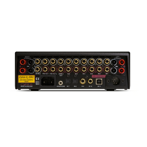 Cyrus Pre XPd User manual