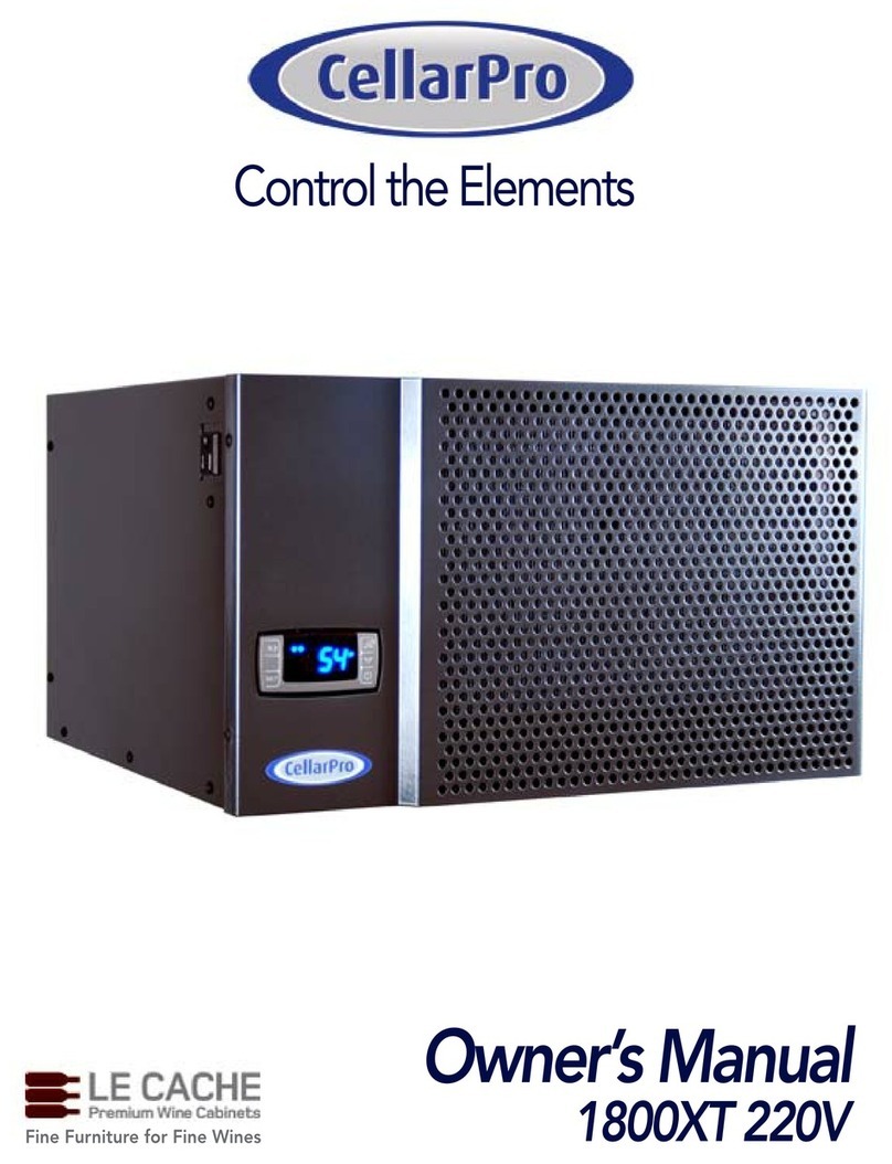 CellarPro 1800XT 220V owner's manual