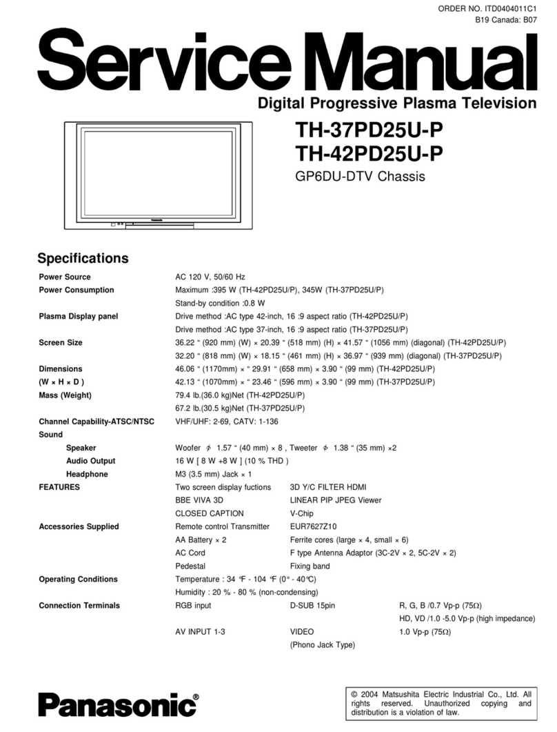 Panasonic TH-37PD25U/P User manual