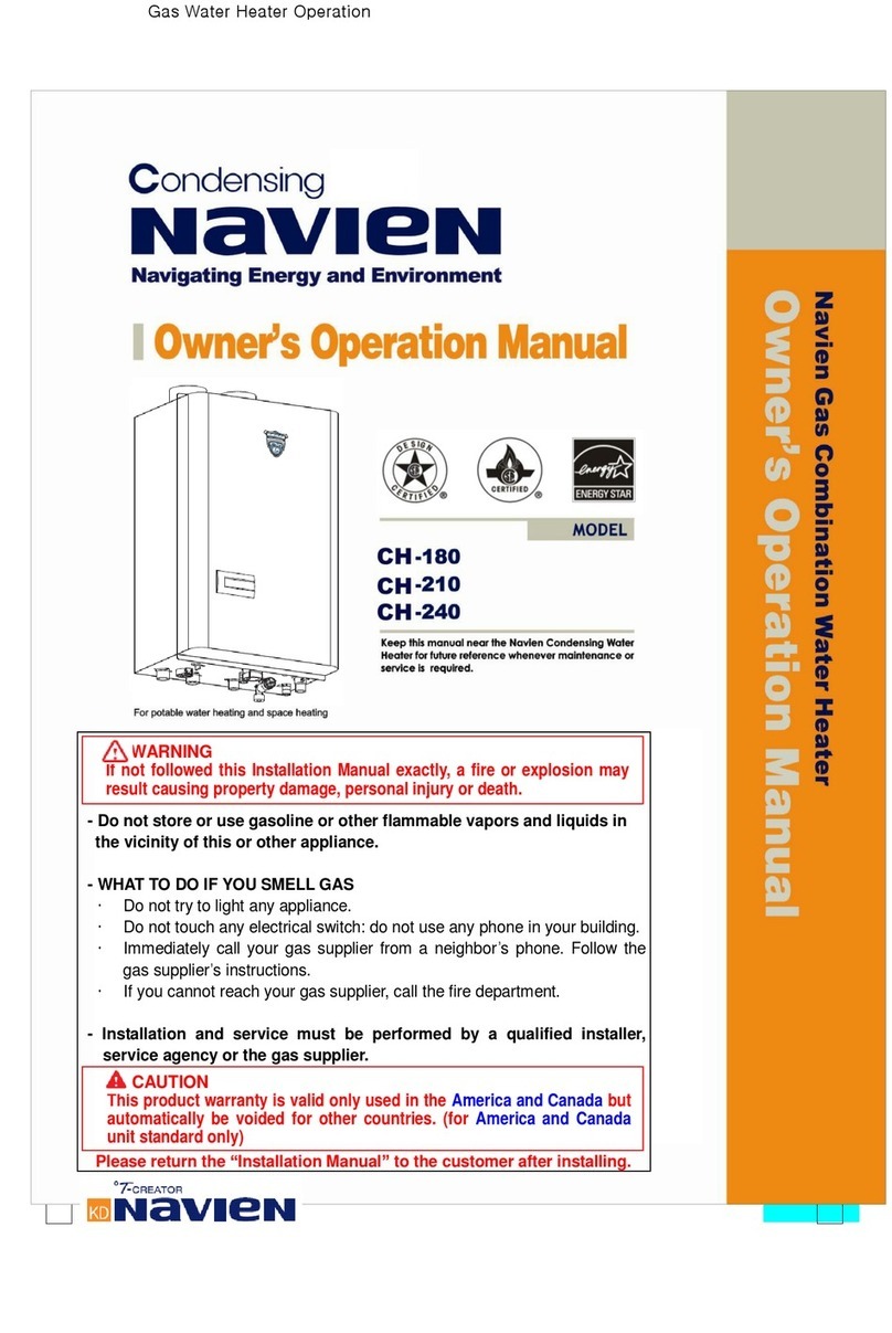 Navien CH-180 Operation manual
