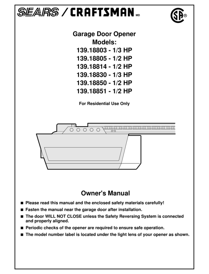 Crafstman 139.18803 owner's manual