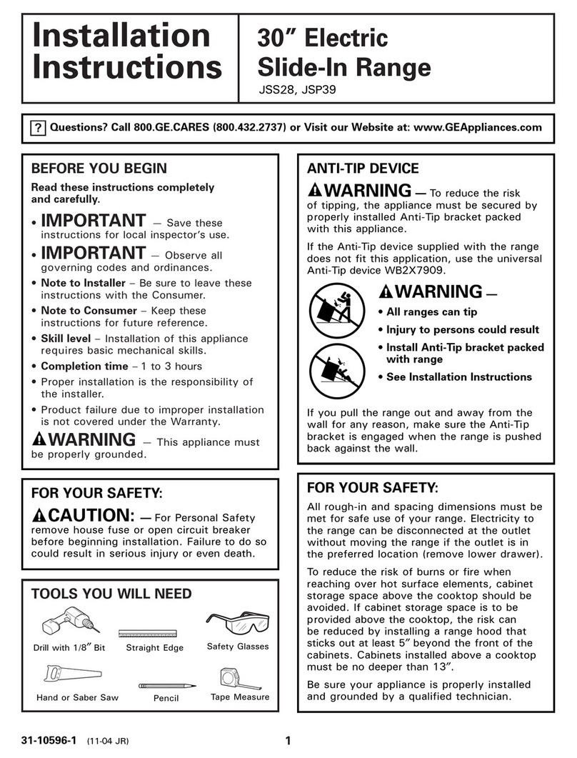 GE JSS28 User manual