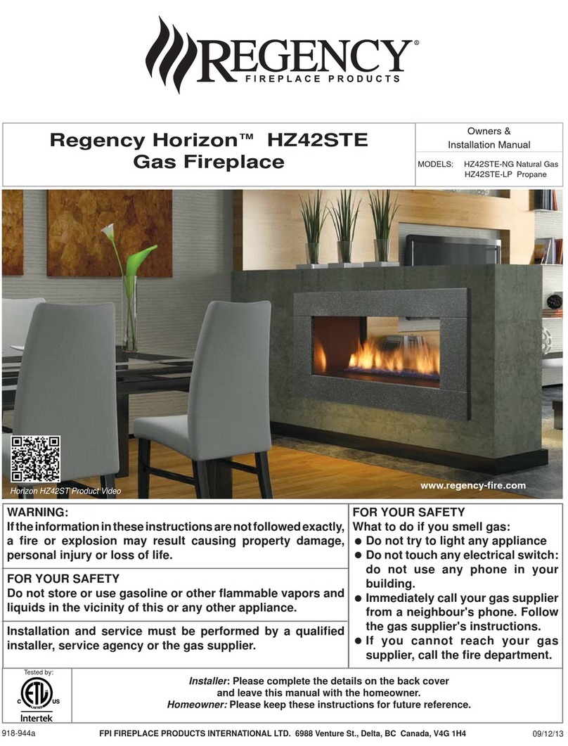 Regency Horizon HZ42STE-NG Quick start guide