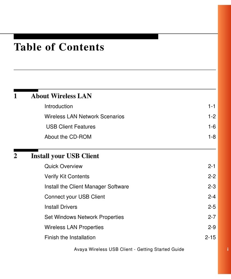 Avaya Wireless USB Client Getting started guide