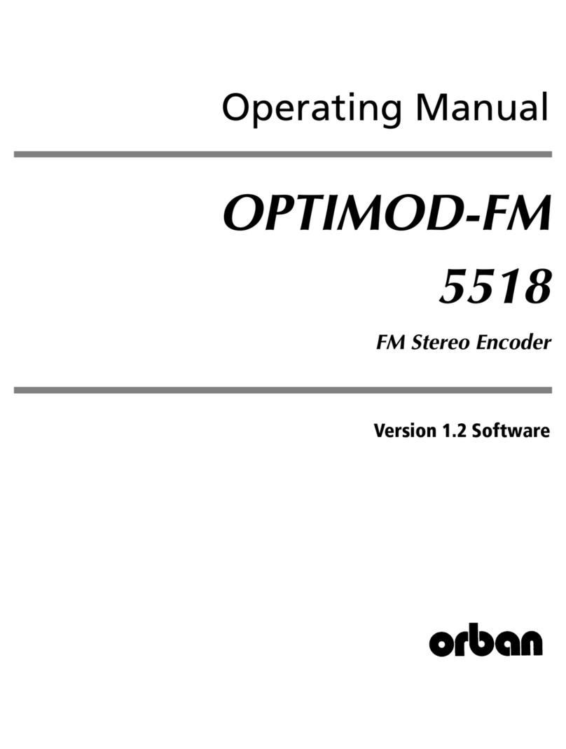 Orban OPTIMOD-FM 5518 operating manual
