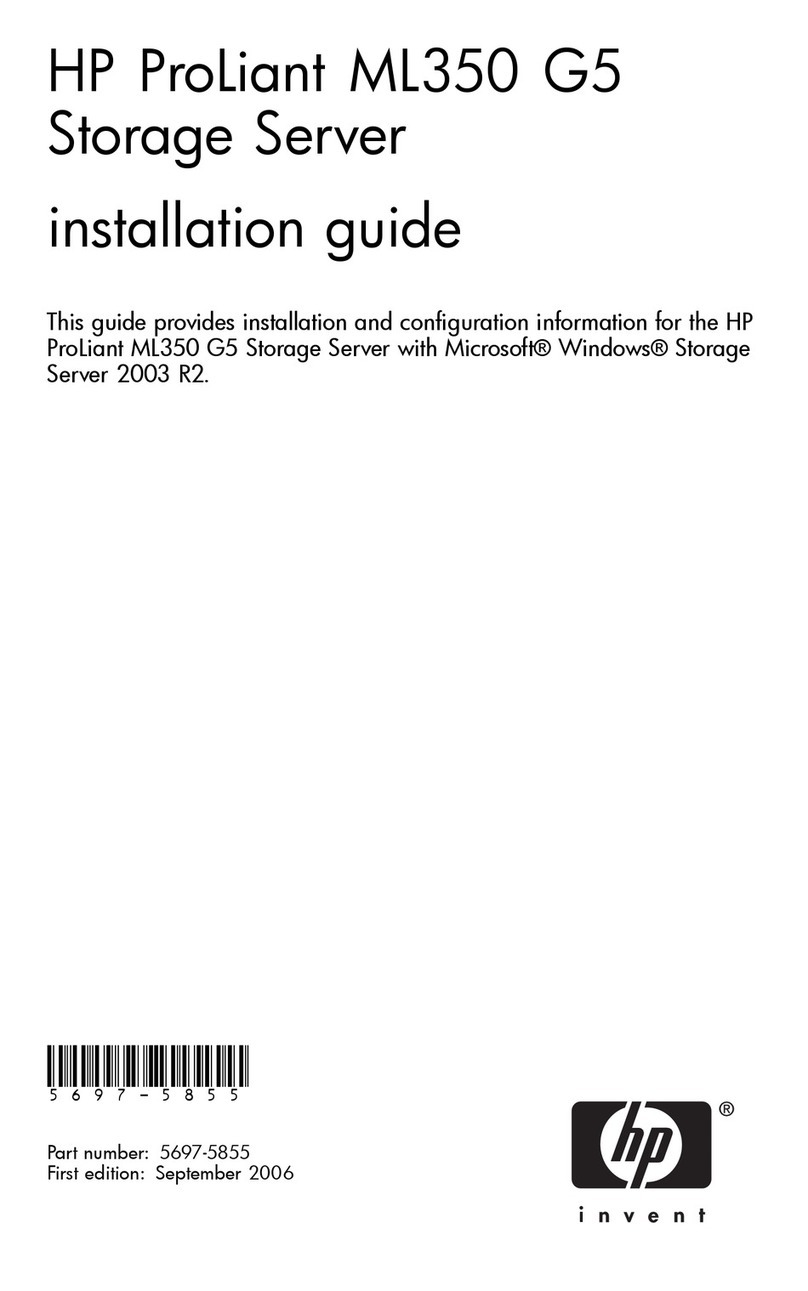 HP ProLiant ML350 G5 installation guide HP ProLiant ML350 G5 installation guide