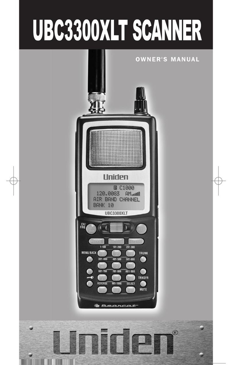 Uniden UBC3300XLT User manual