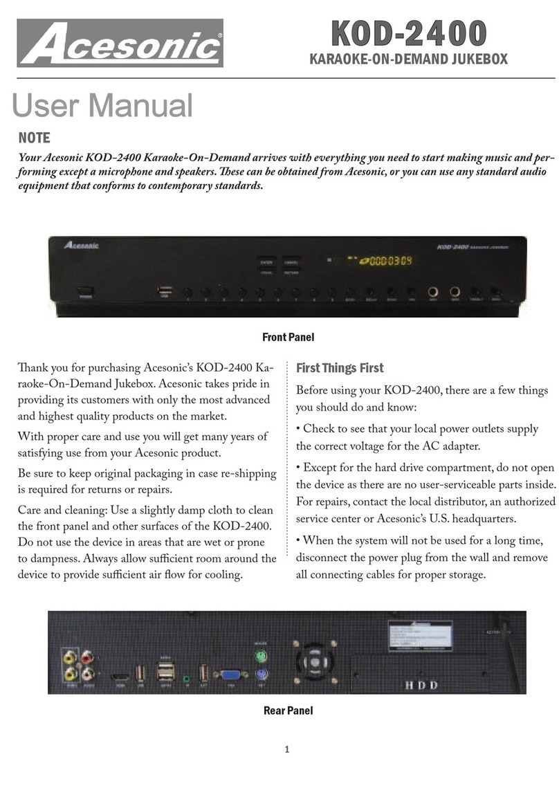 Acesonic KOD-2400 user manual