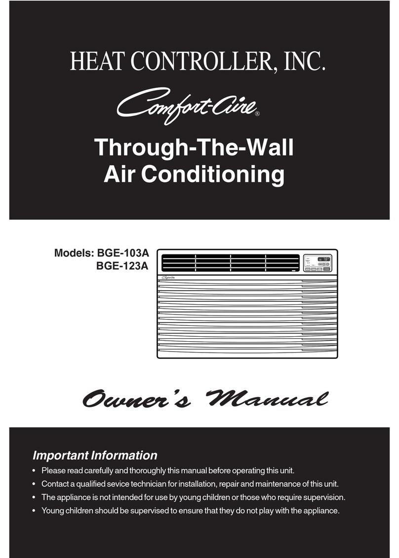 Heat Controller Comfort-Aire BGE-103A User manual